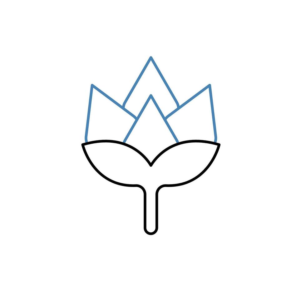 hop concept line icon. Simple element illustration. hop concept outline symbol design. vector