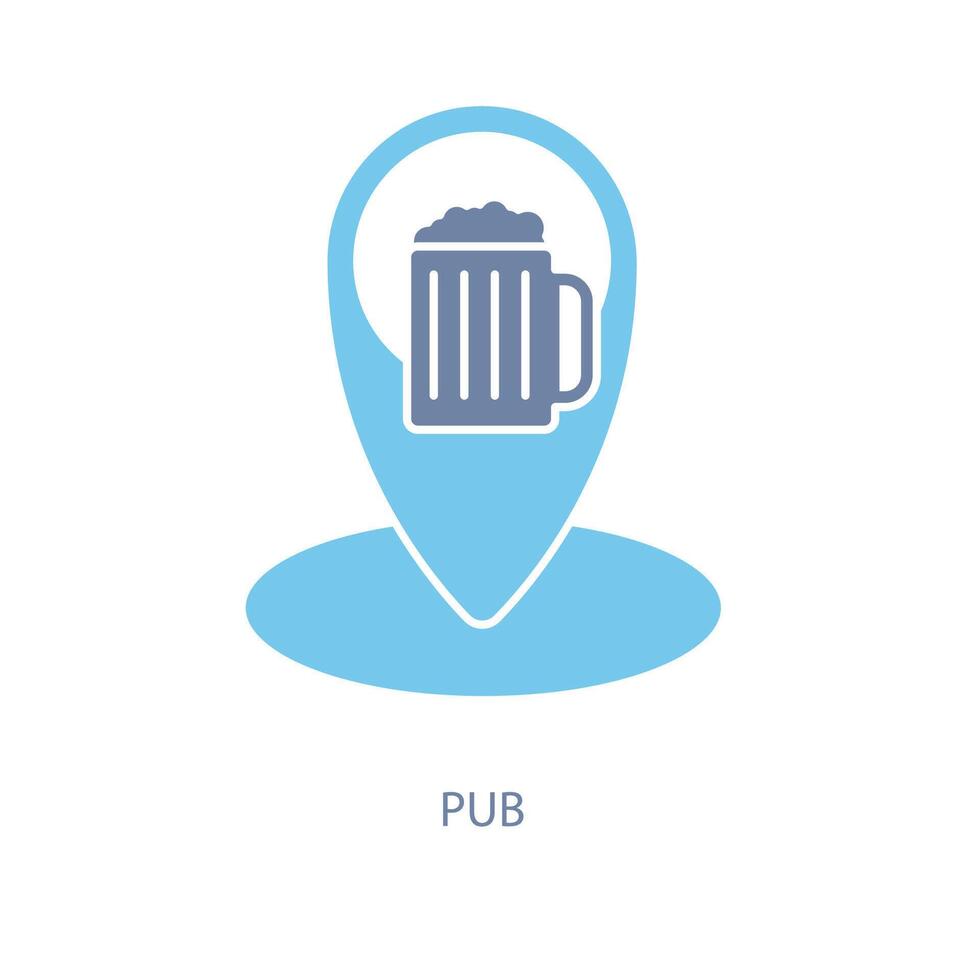 pub concept line icon. Simple element illustration. pub concept outline symbol design. vector