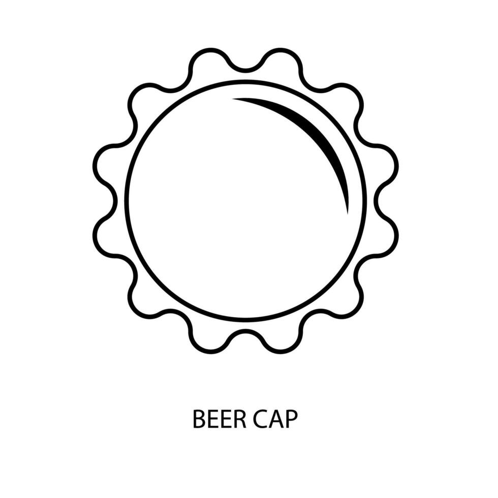 beer cap concept line icon. Simple element illustration. beer cap concept outline symbol design. vector