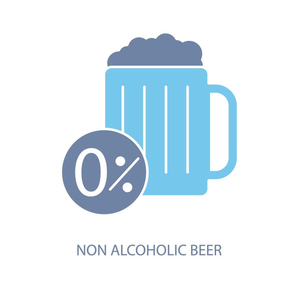 non alcoholic beer concept line icon. Simple element illustration. non alcoholic beer concept outline symbol design. vector