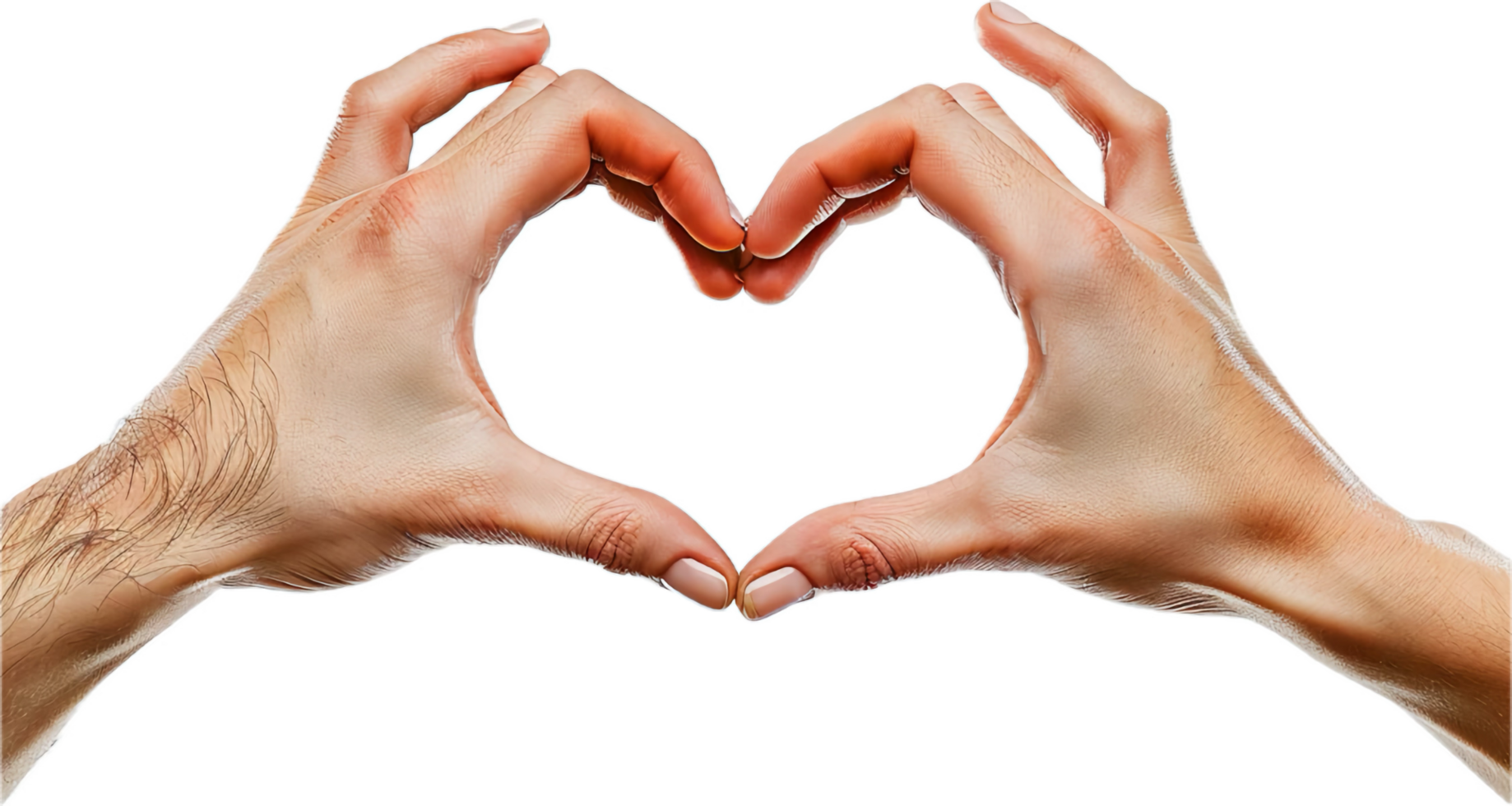 Hands Forming Heart Shape Gesture. png