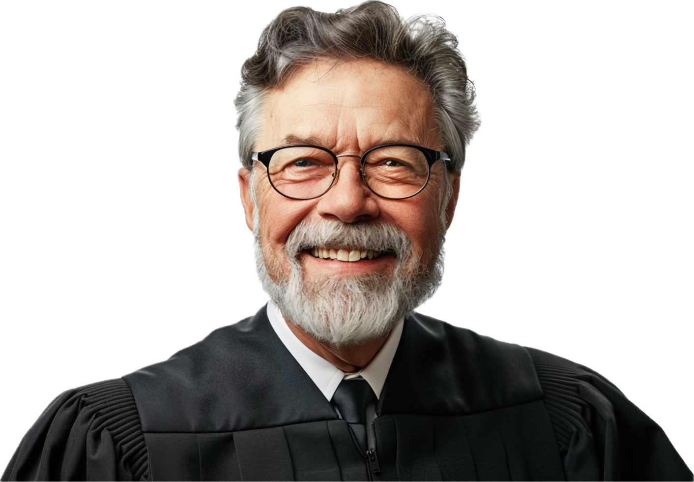 Smiling Male Judge in Judicial Robes. png