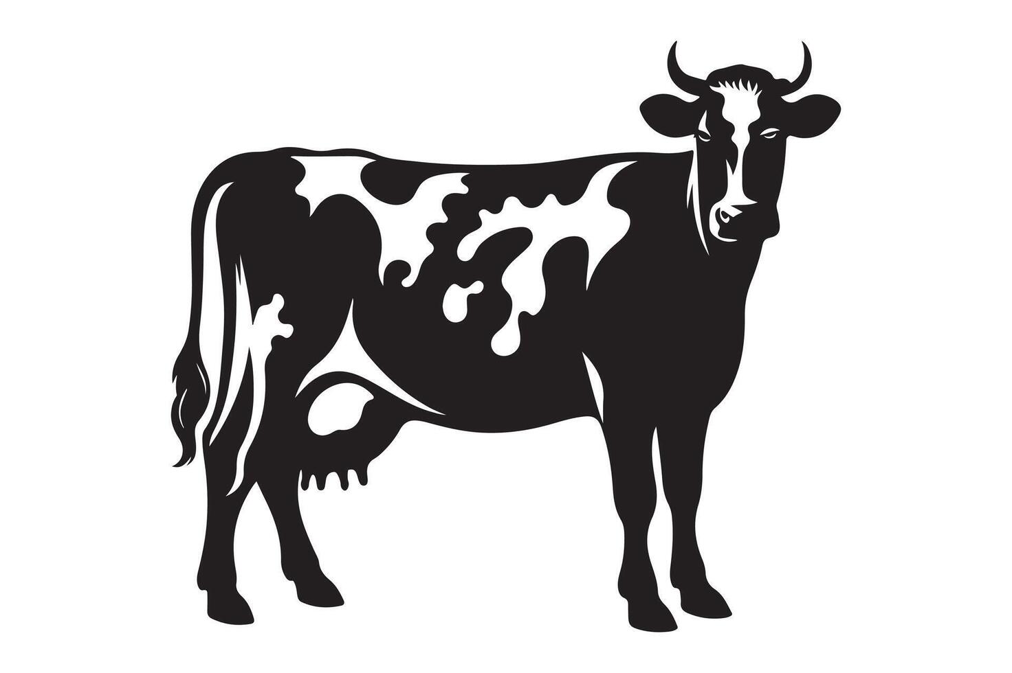 Cow silhouette Art illustration EPS vector
