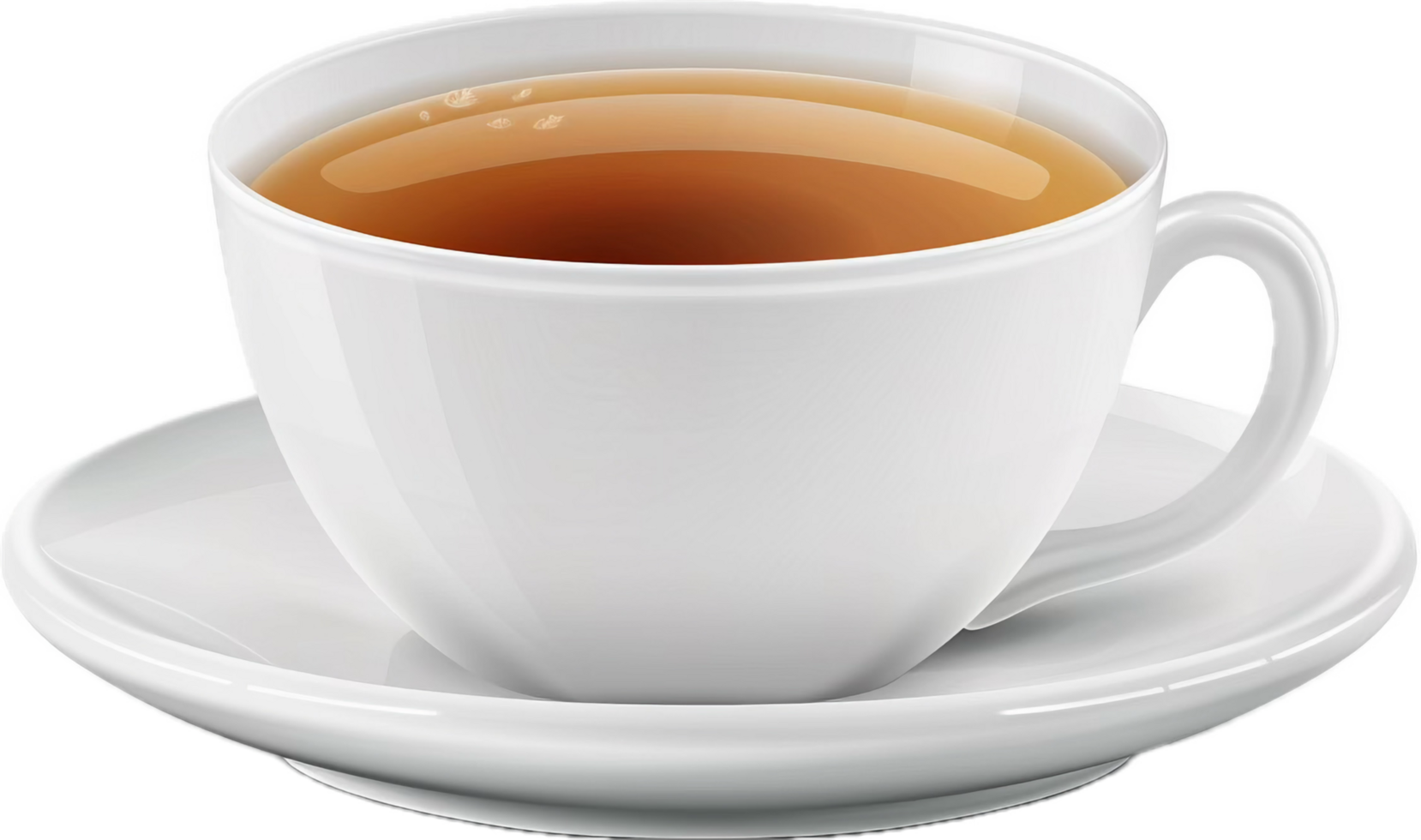 White Porcelain Cup of Black Coffee. png