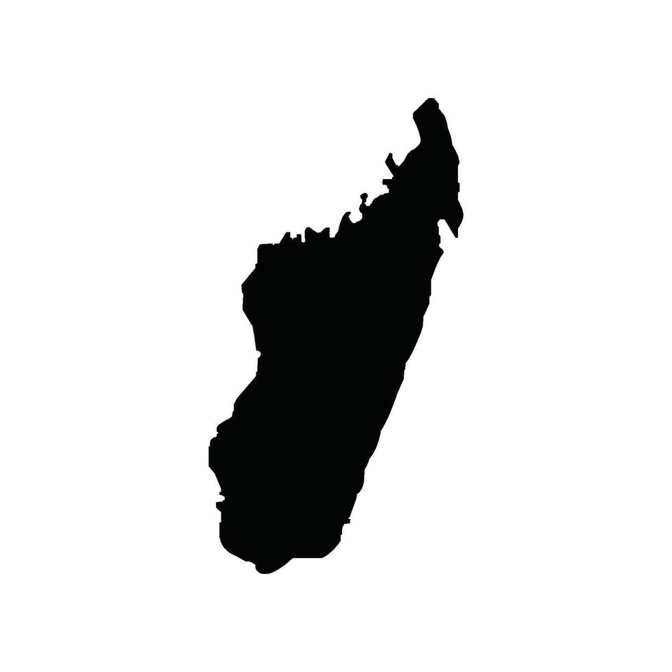 Madagascar map icon vector