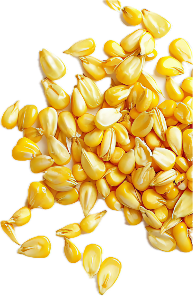 Pile of Dried Corn Kernels Close-Up. png