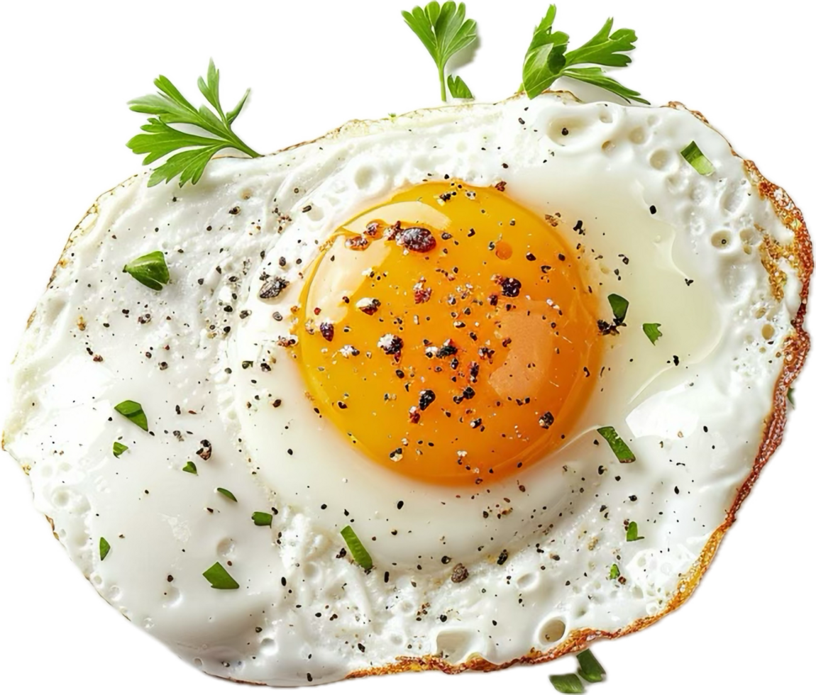 Perfectly Cooked Sunny Side Up Eggs. png