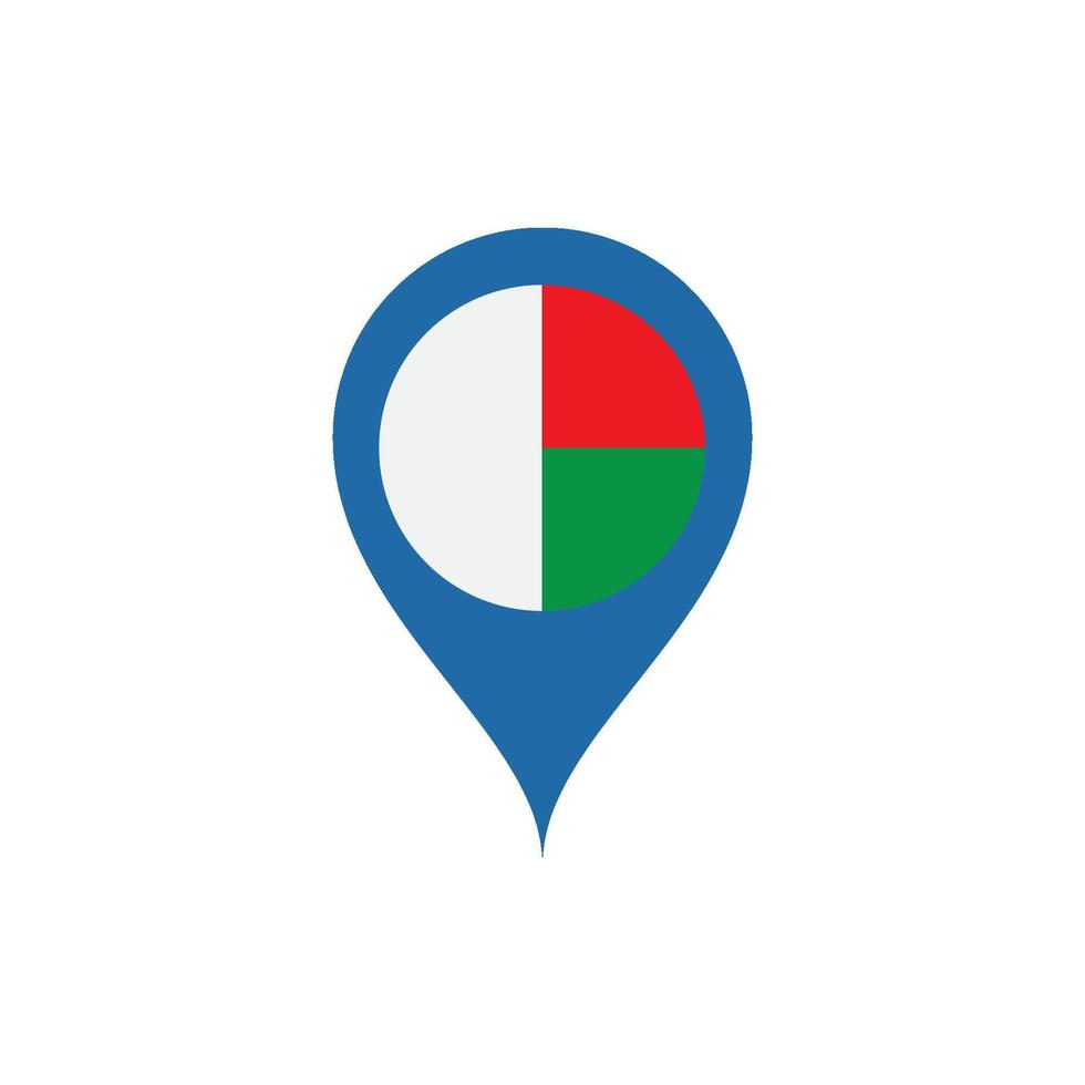 madagascar location pin icon vector
