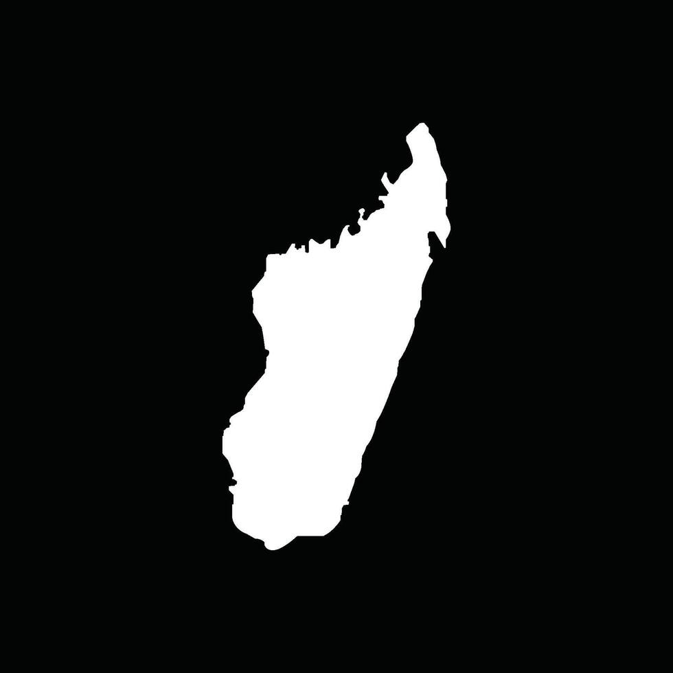 Madagascar map icon vector