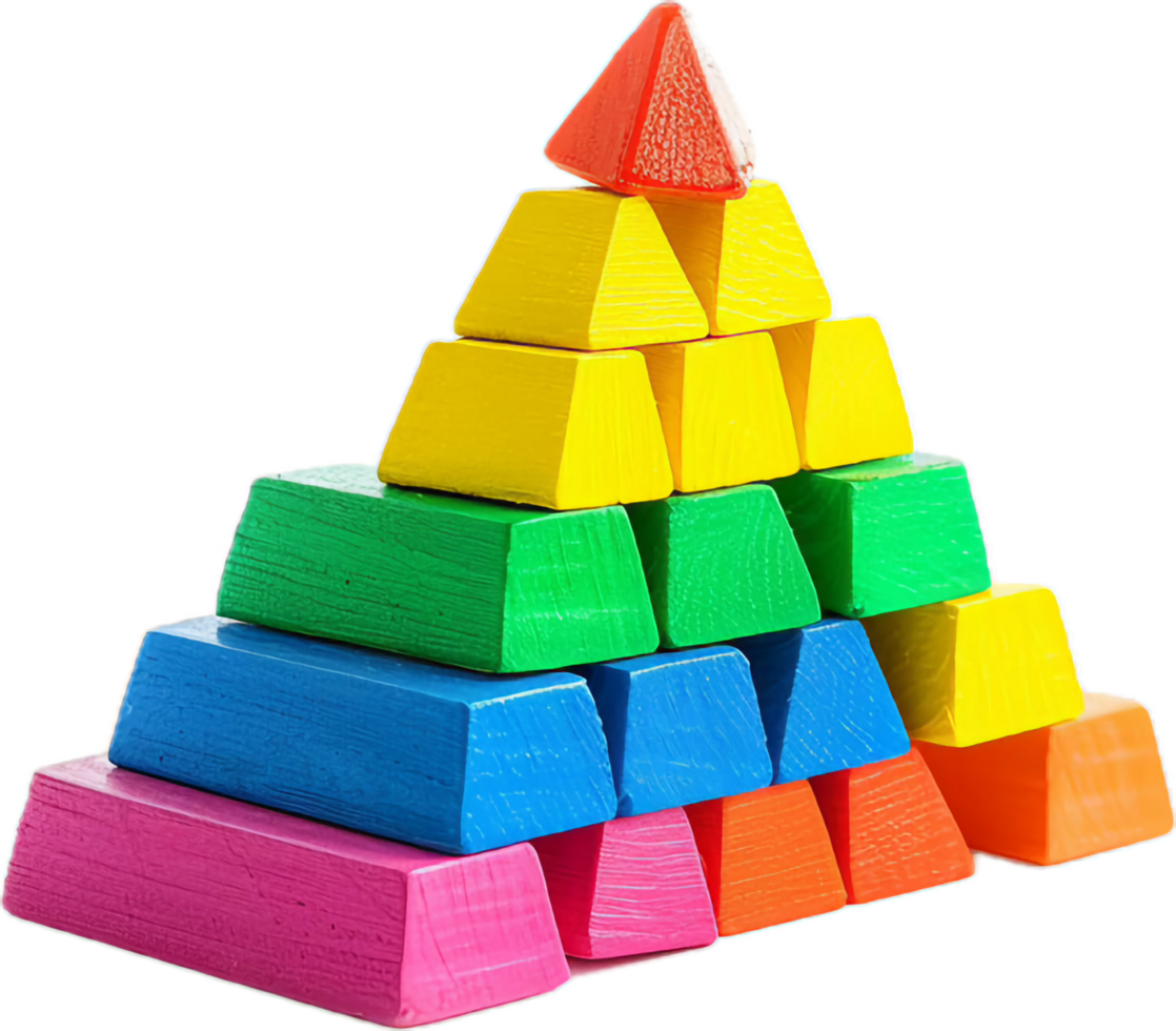 Colorful Wooden Stacking Blocks Pyramid. png