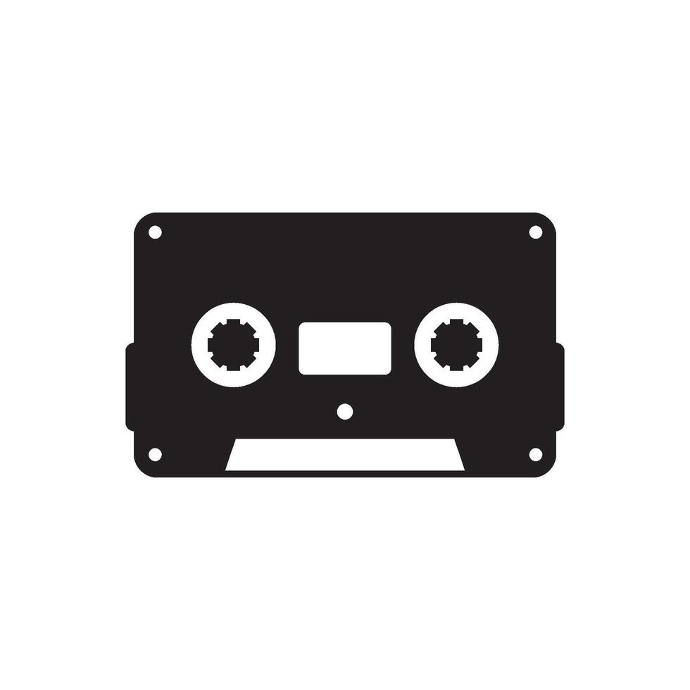 Cassette logo design vector