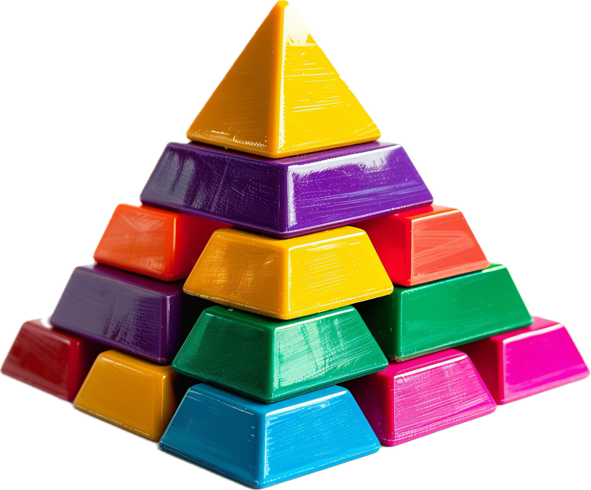 Colorful wooden stacking blocks pyramid 46337721 png