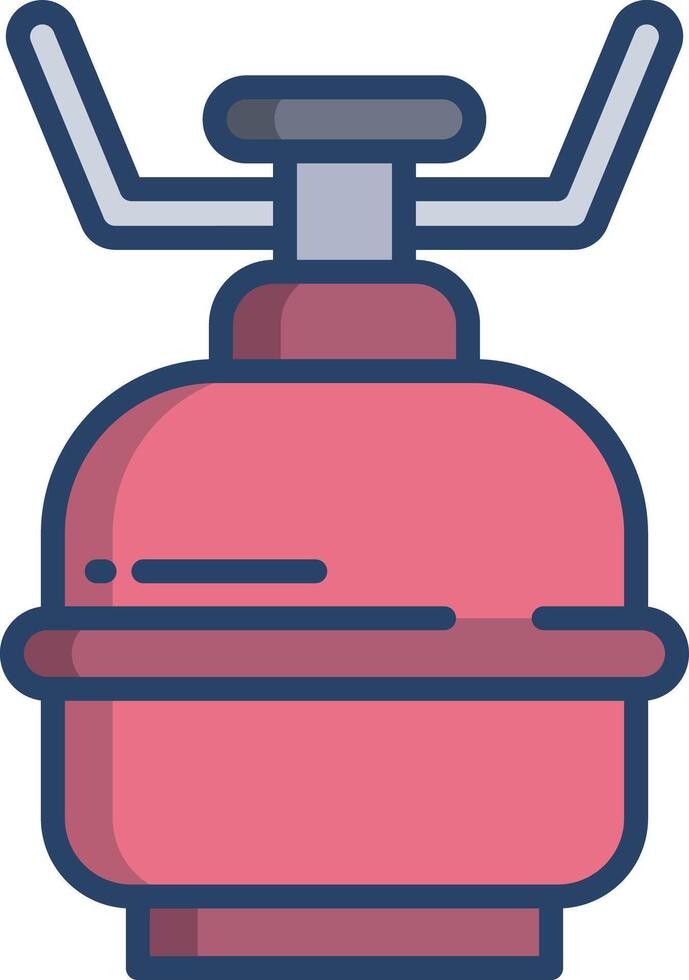 Camping Gas linear color illustration vector