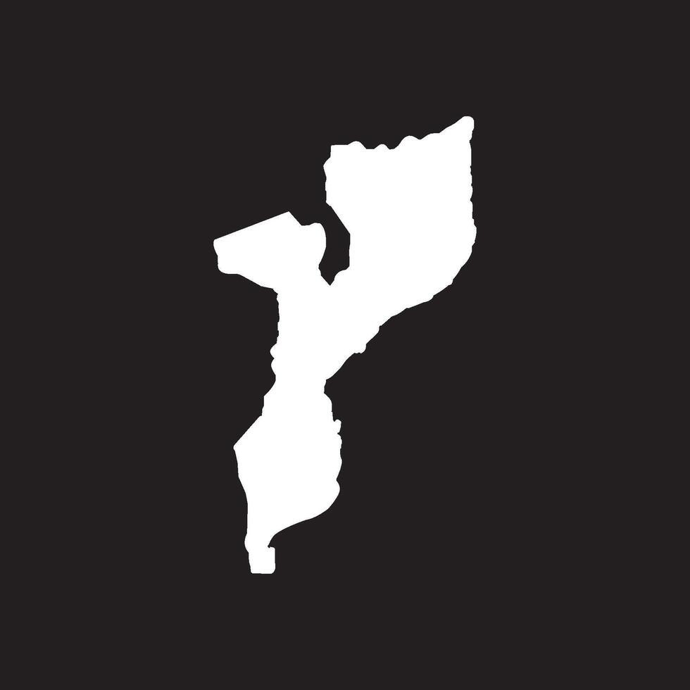 Mozambique map icon vector