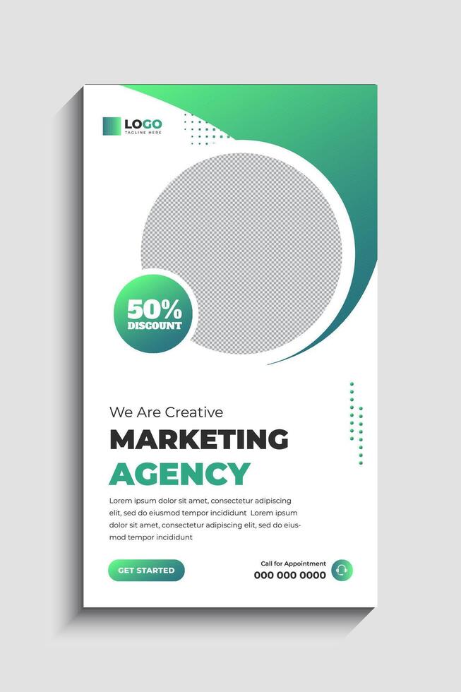 Digital Marketing Agency Social Media Story Template vector