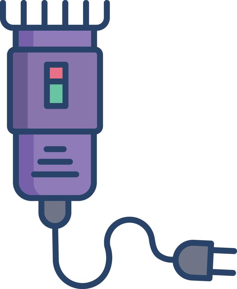 Trimmer linear color illustration vector