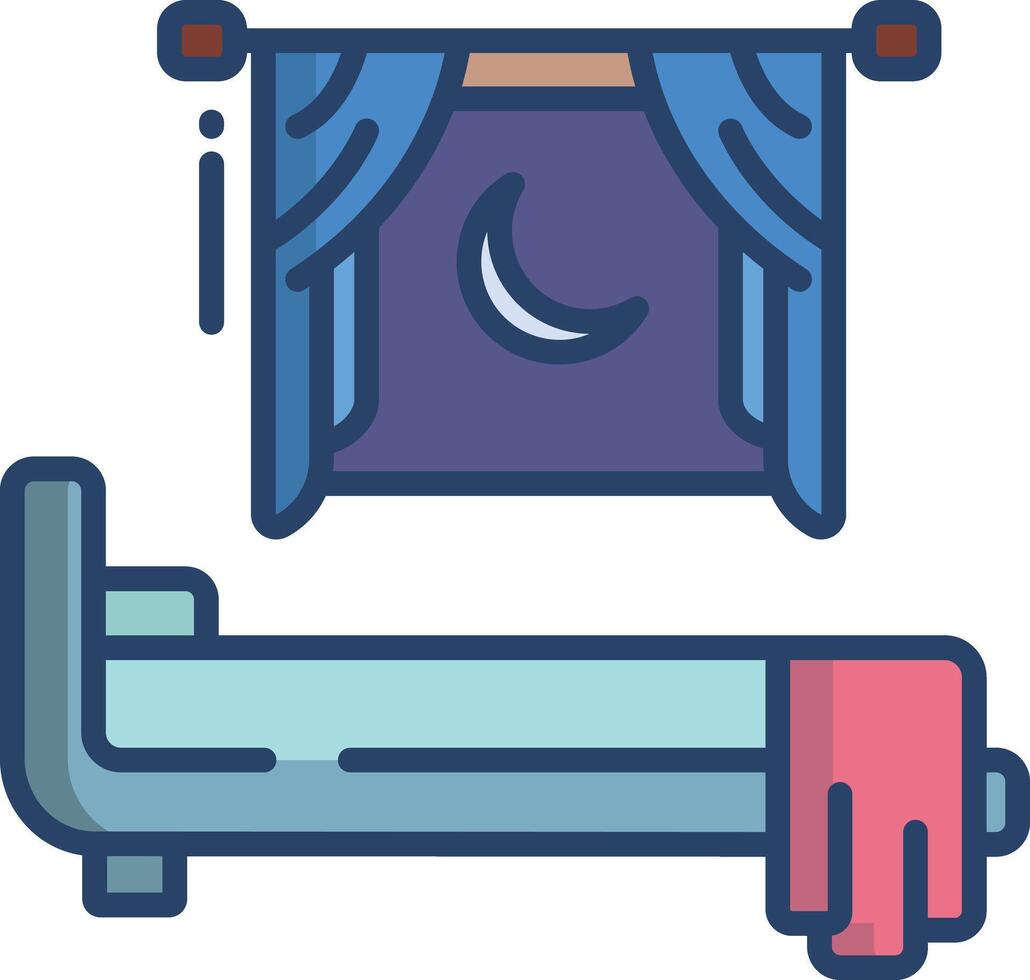 Early wakeup linear color illustration vector