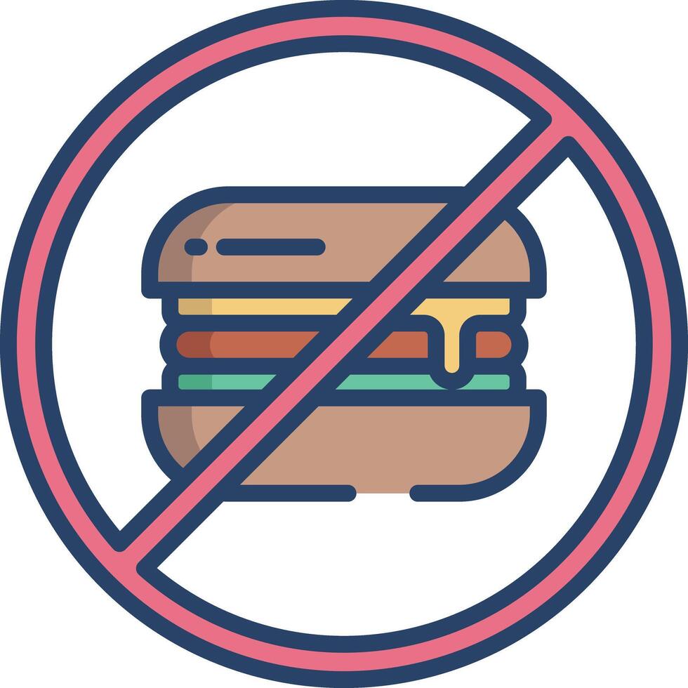 Food linear color illustration vector
