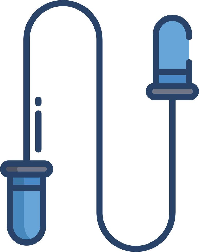Skipping Rope linear color illustration vector