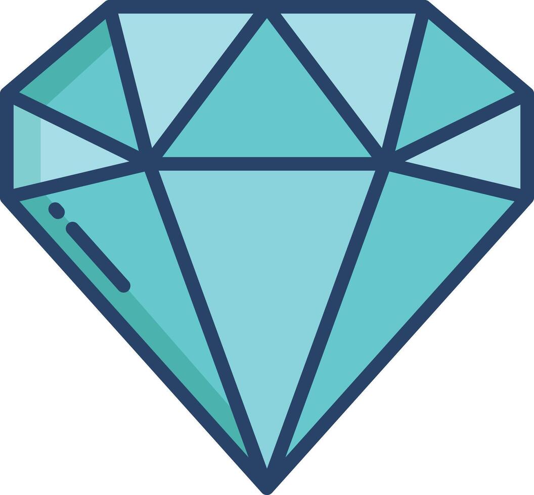 Dimond linear color illustration vector