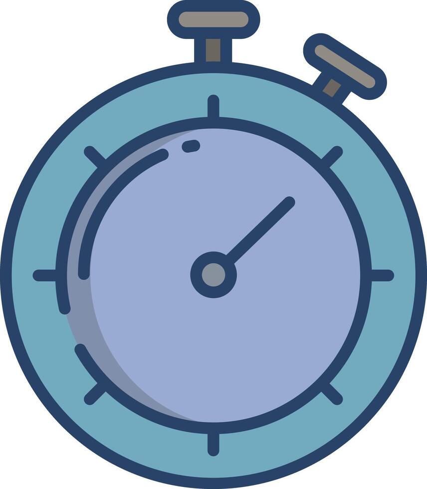 Timer linear color illustration vector
