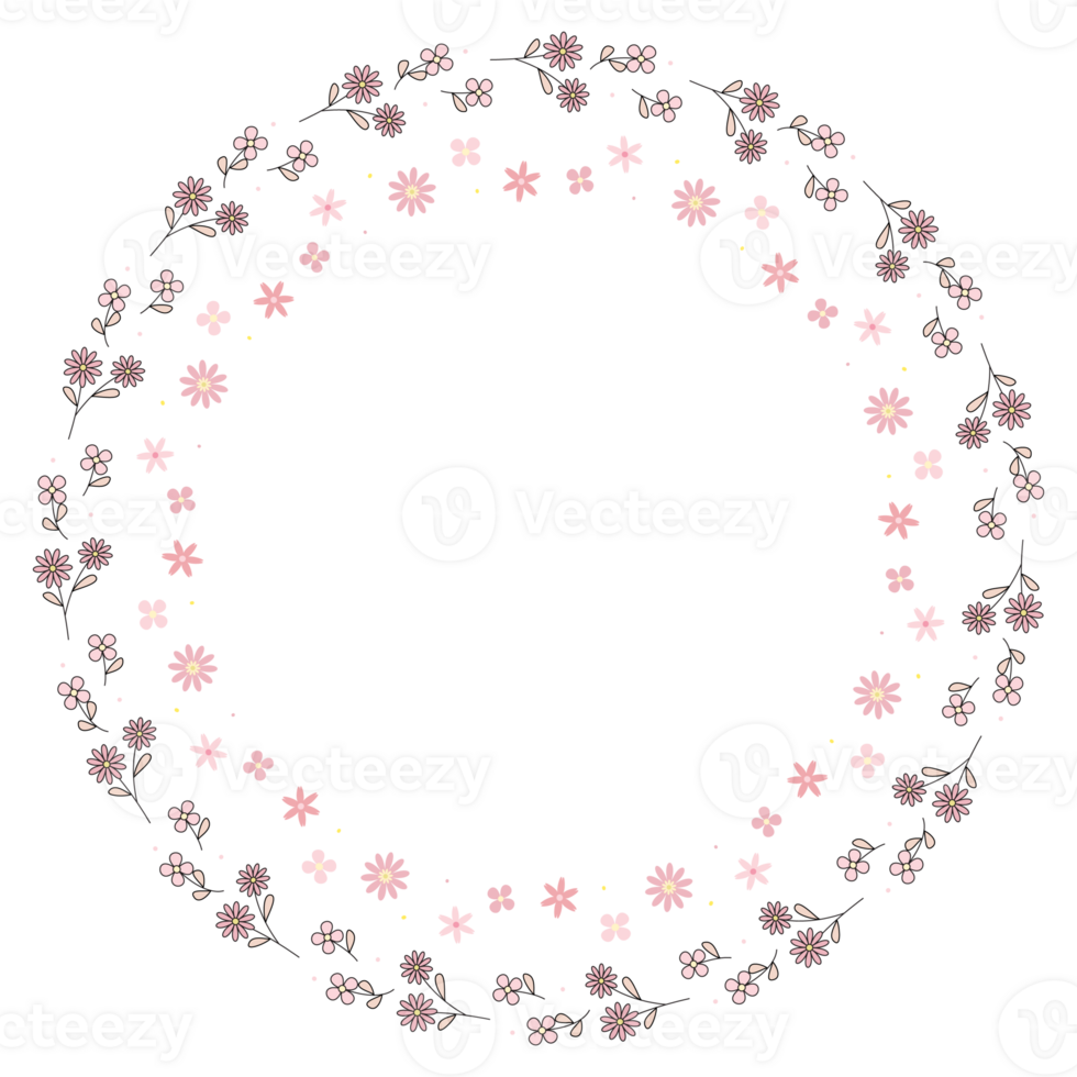 floral seamless pattern in crown frame banner background png