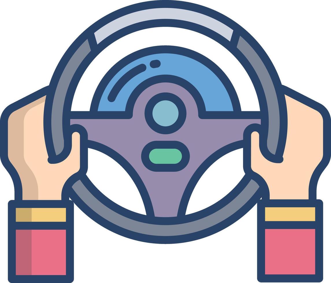 Racing linear color illustration vector