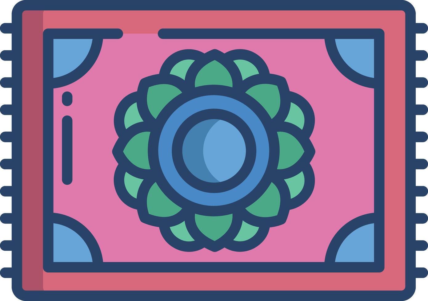 Carpet linear color illustration vector