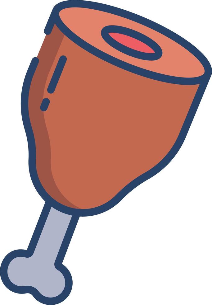 ham linear color illustration vector