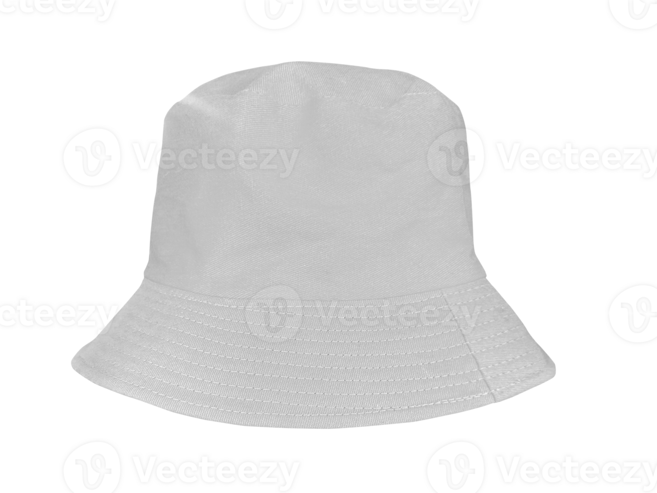 White bucket hat isolated transparent png