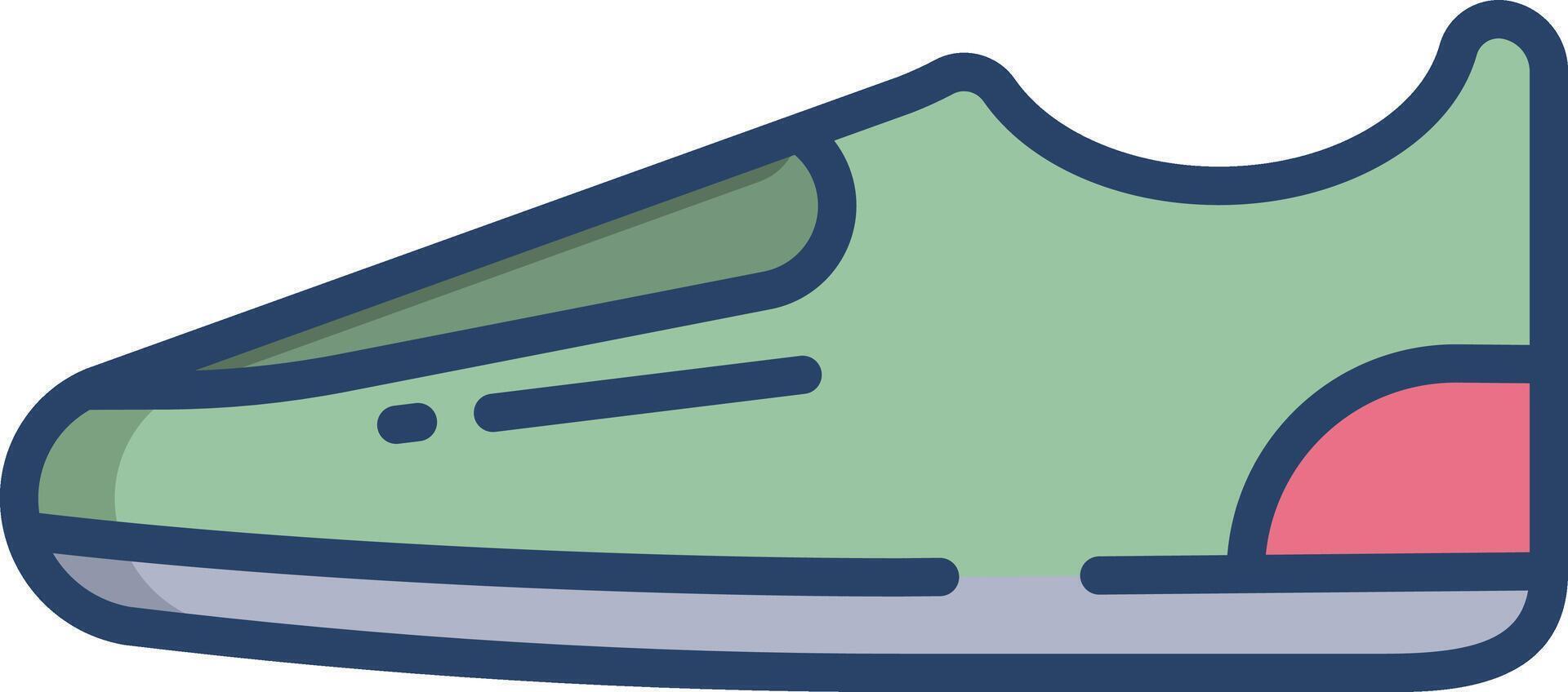 Sneaker linear color illustration vector