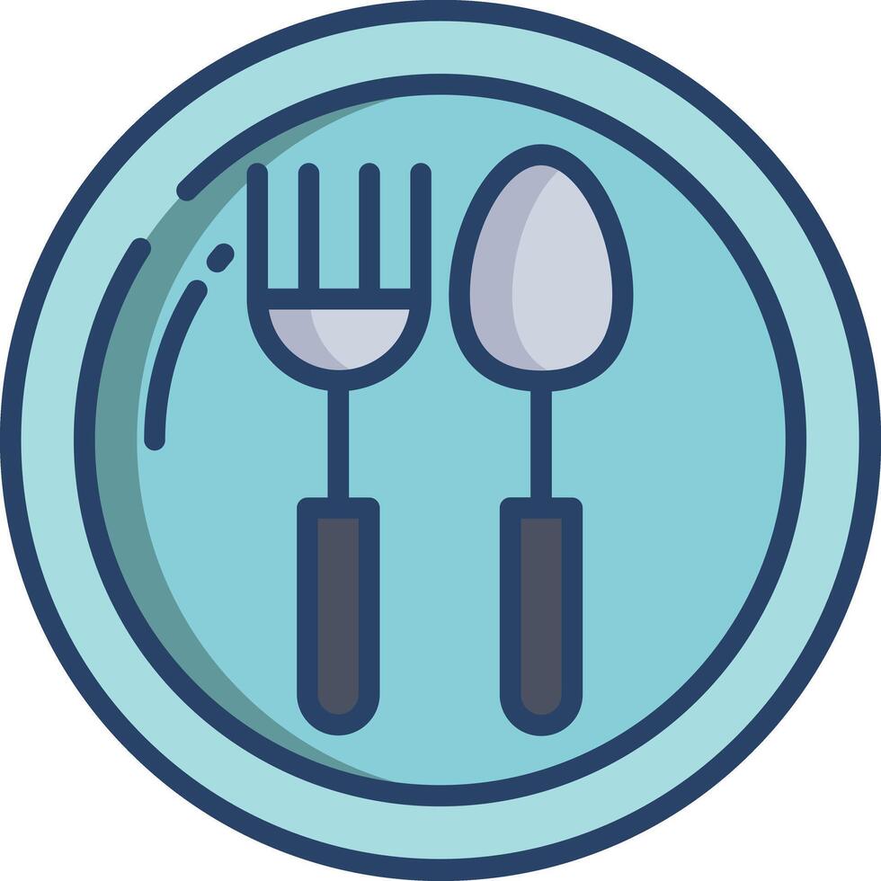 Diet linear color illustration vector