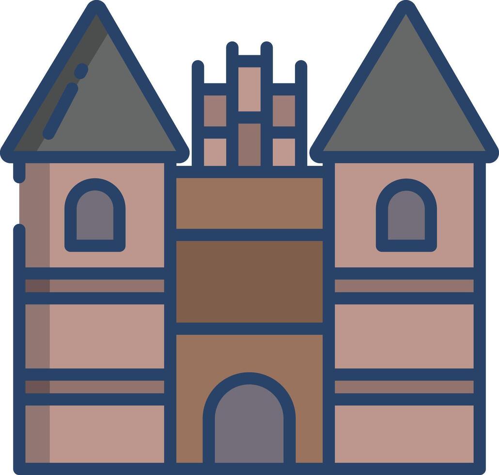 Holsten Tor linear color illustration vector