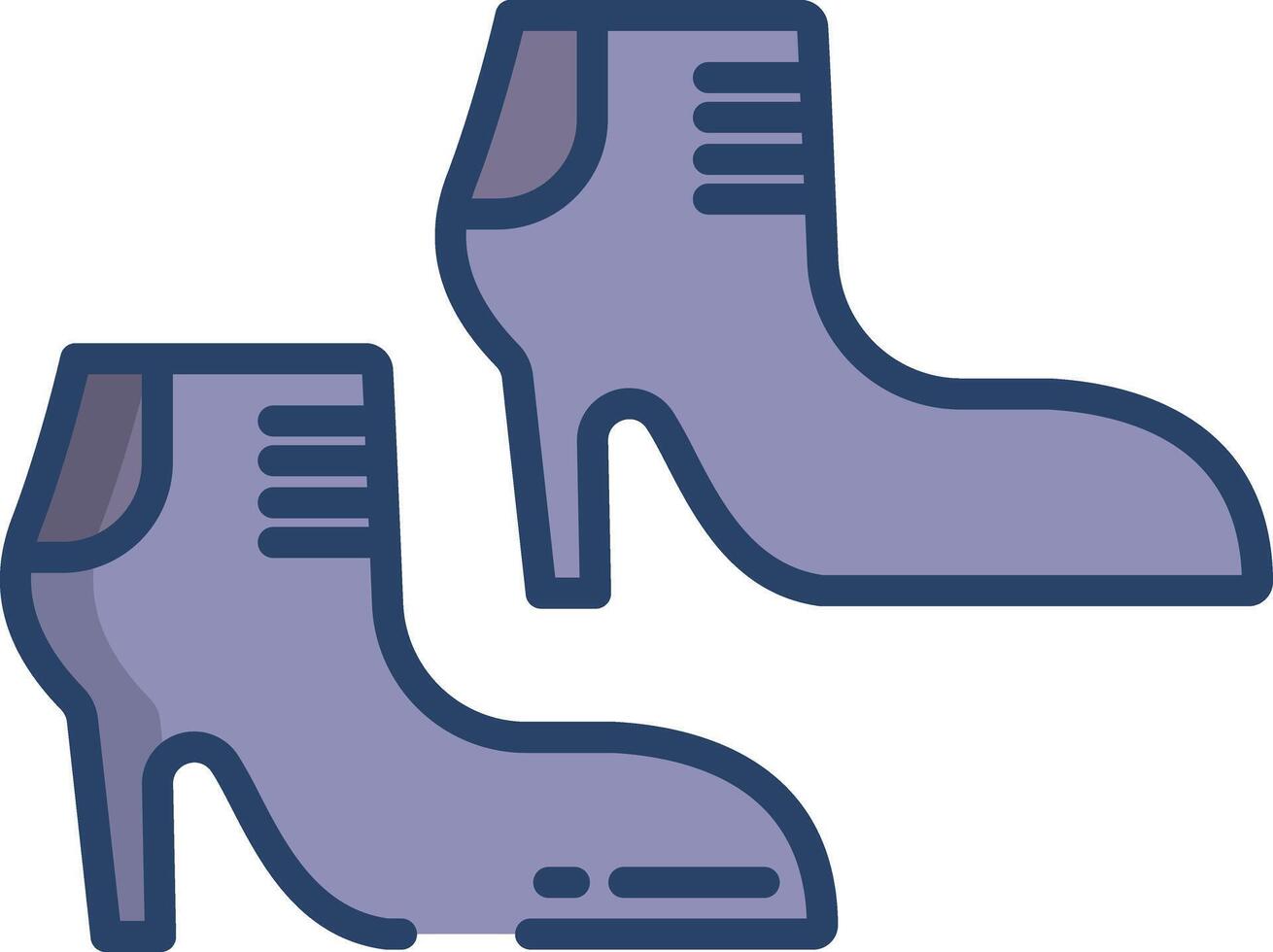 Heel shoe linear color illustration vector