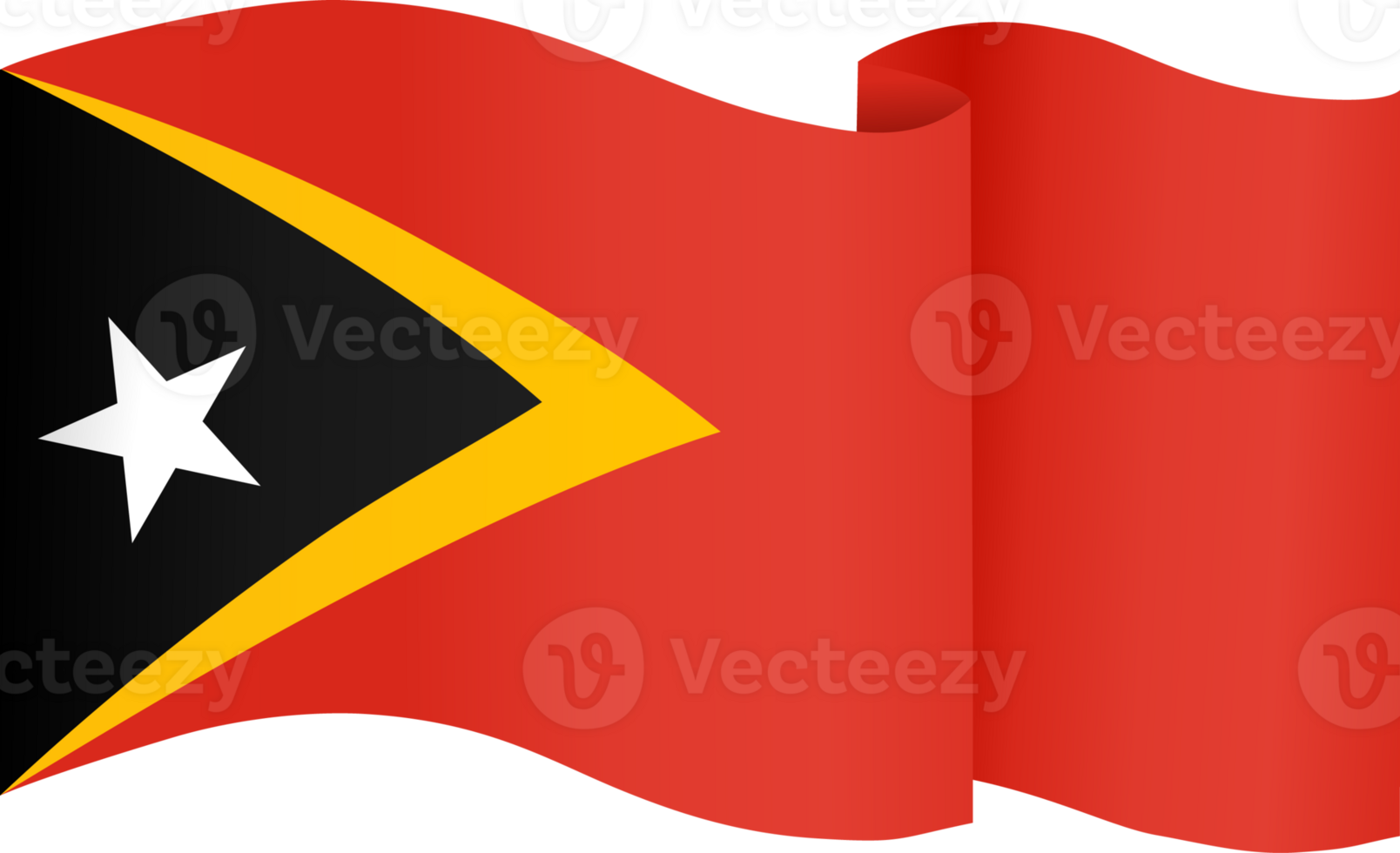 Timor Leste flag wave png