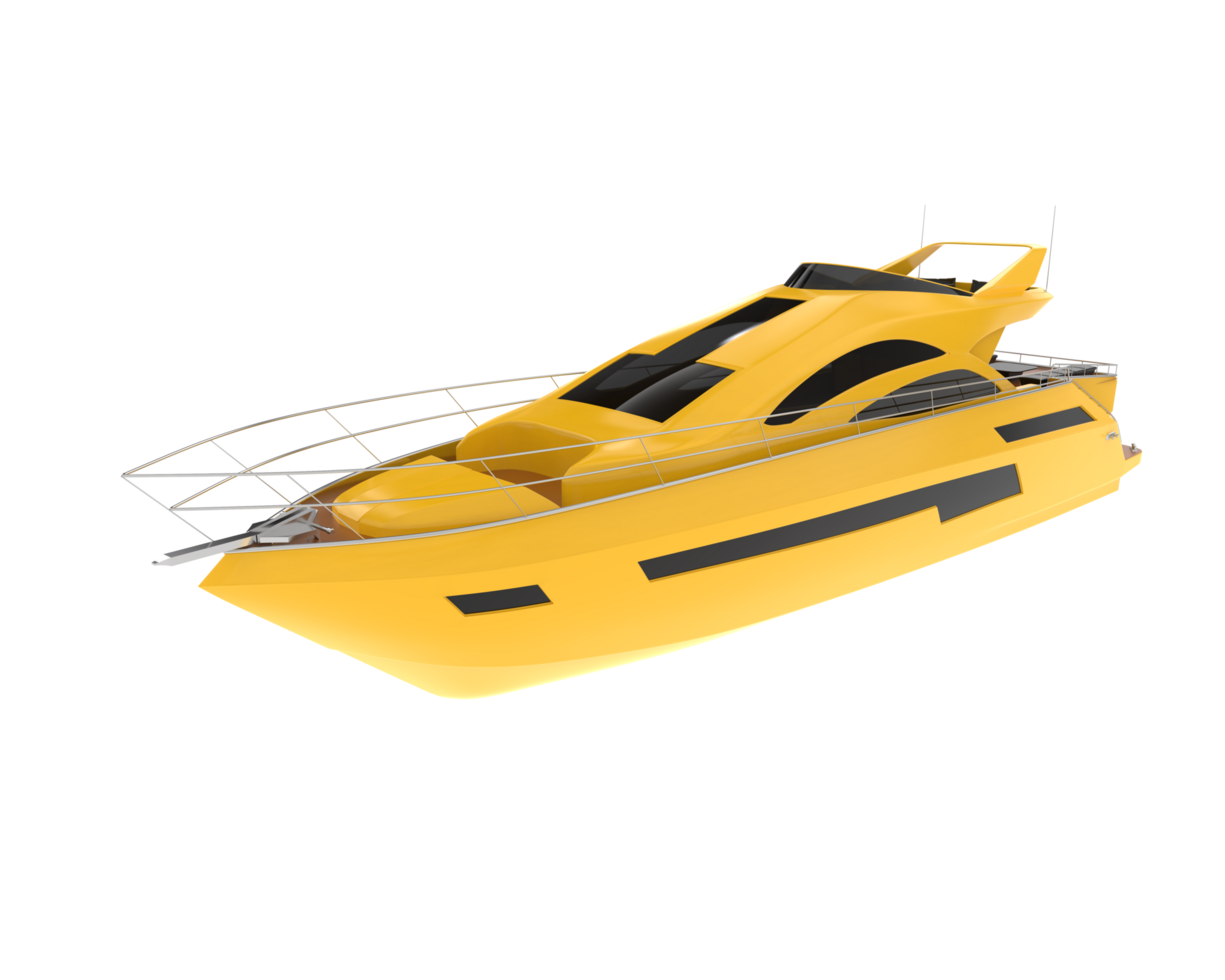 Super yacht isolated on background. 3d rendering - illustration png