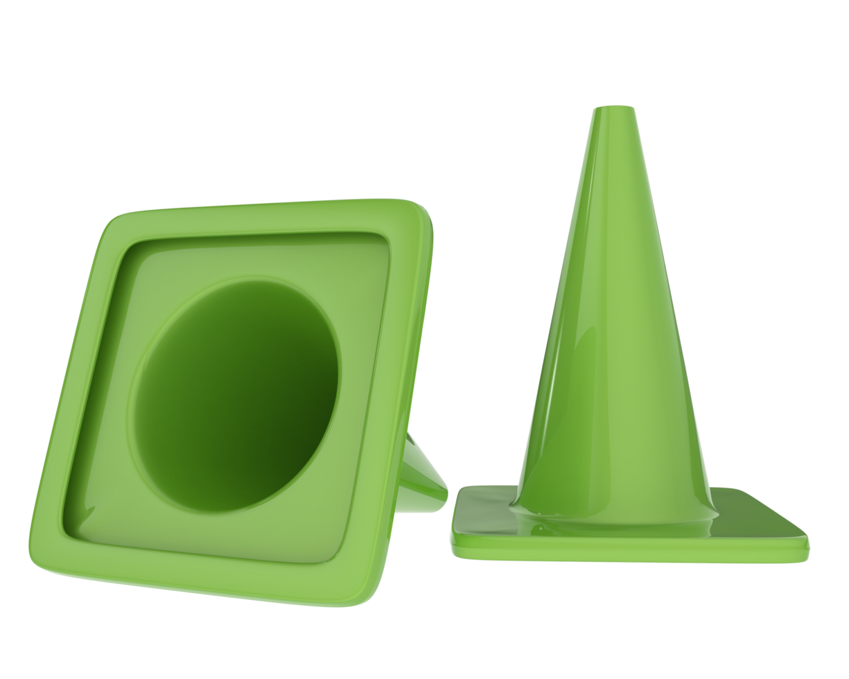 Traffic cone isolated on background. 3d rendering - illustration png