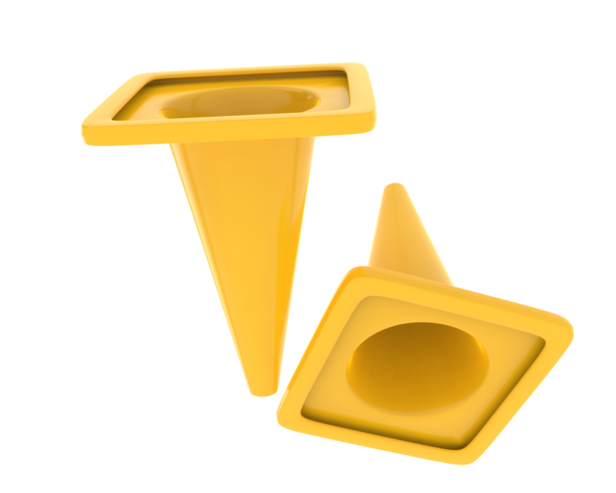 Traffic cone isolated on background. 3d rendering - illustration png
