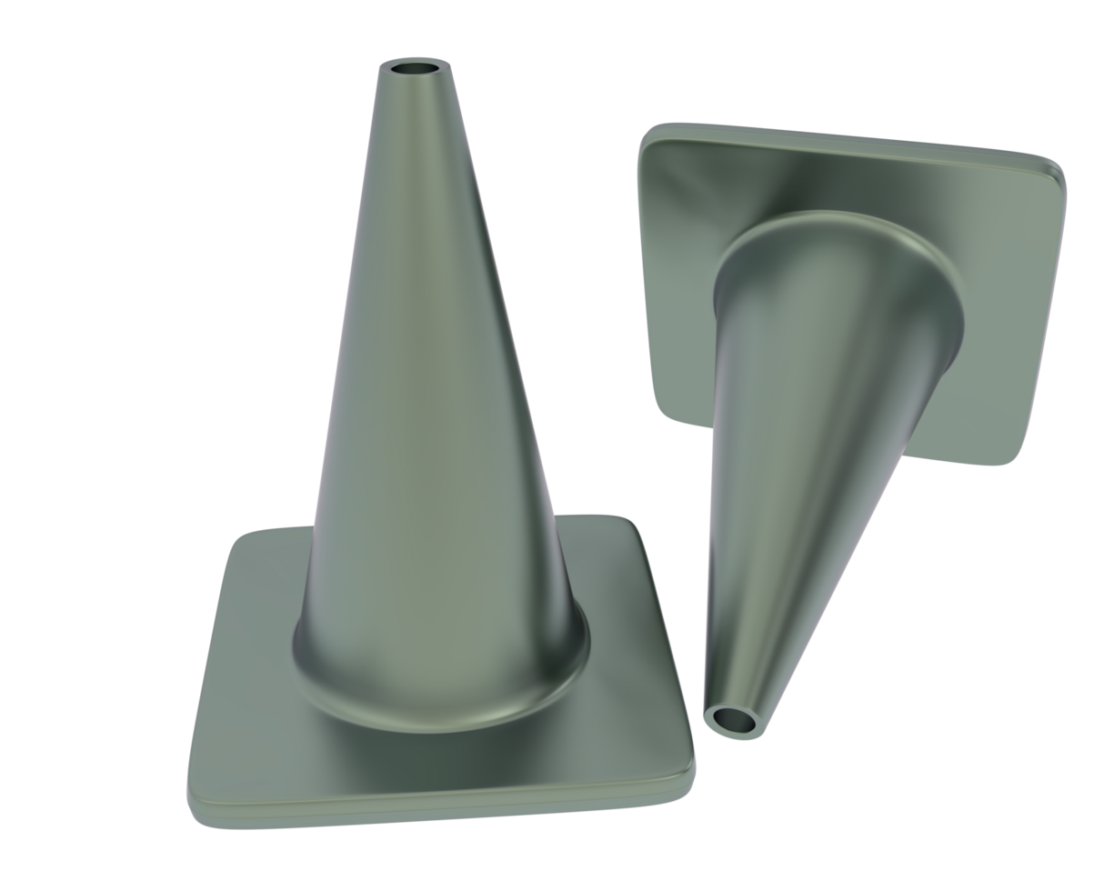 Traffic cone isolated on background. 3d rendering - illustration png