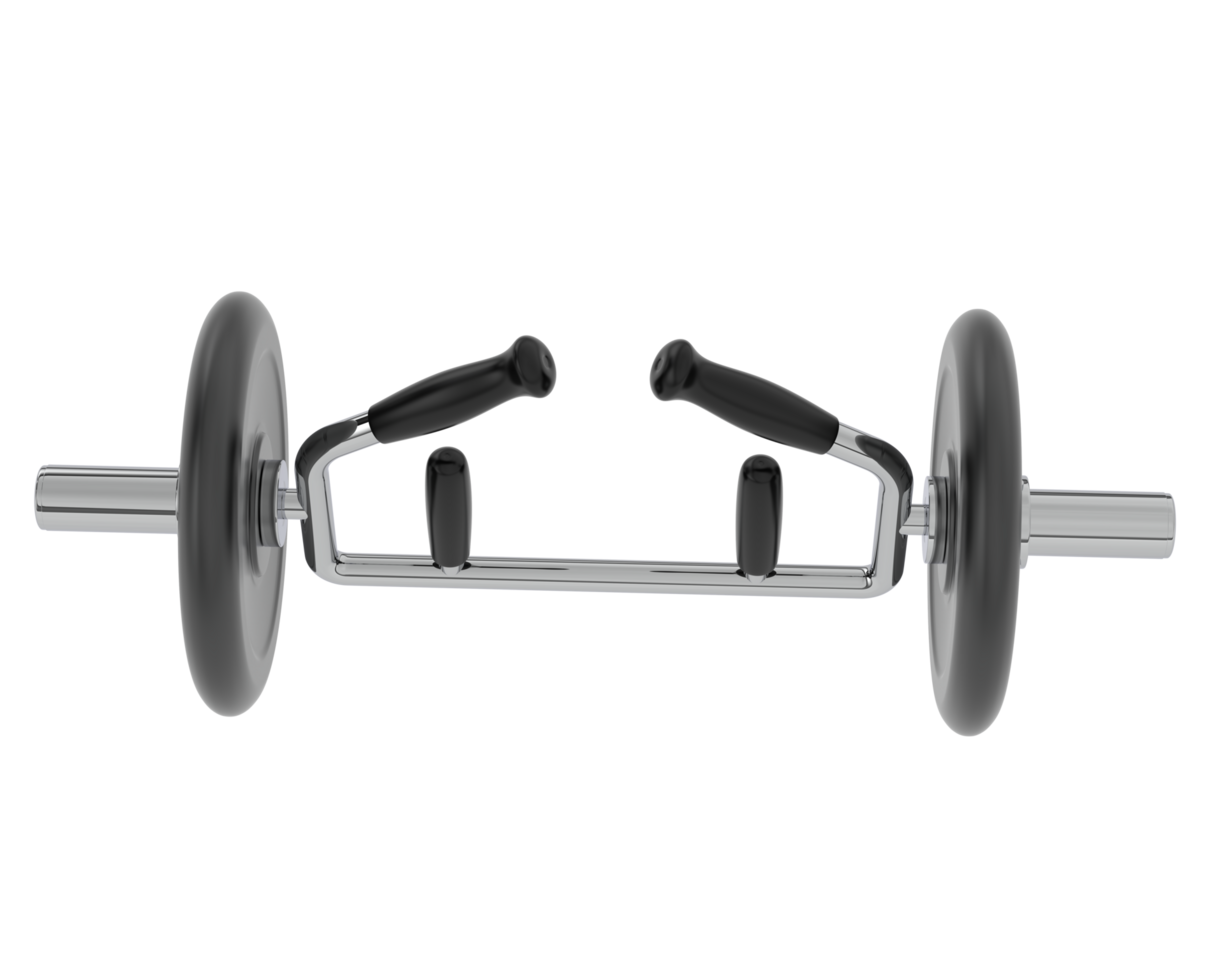 Dumbbell isolated on background. 3d rendering - illustration png