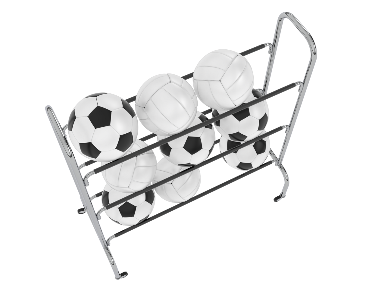 Balls trolley isolated on background. 3d rendering - illustration png