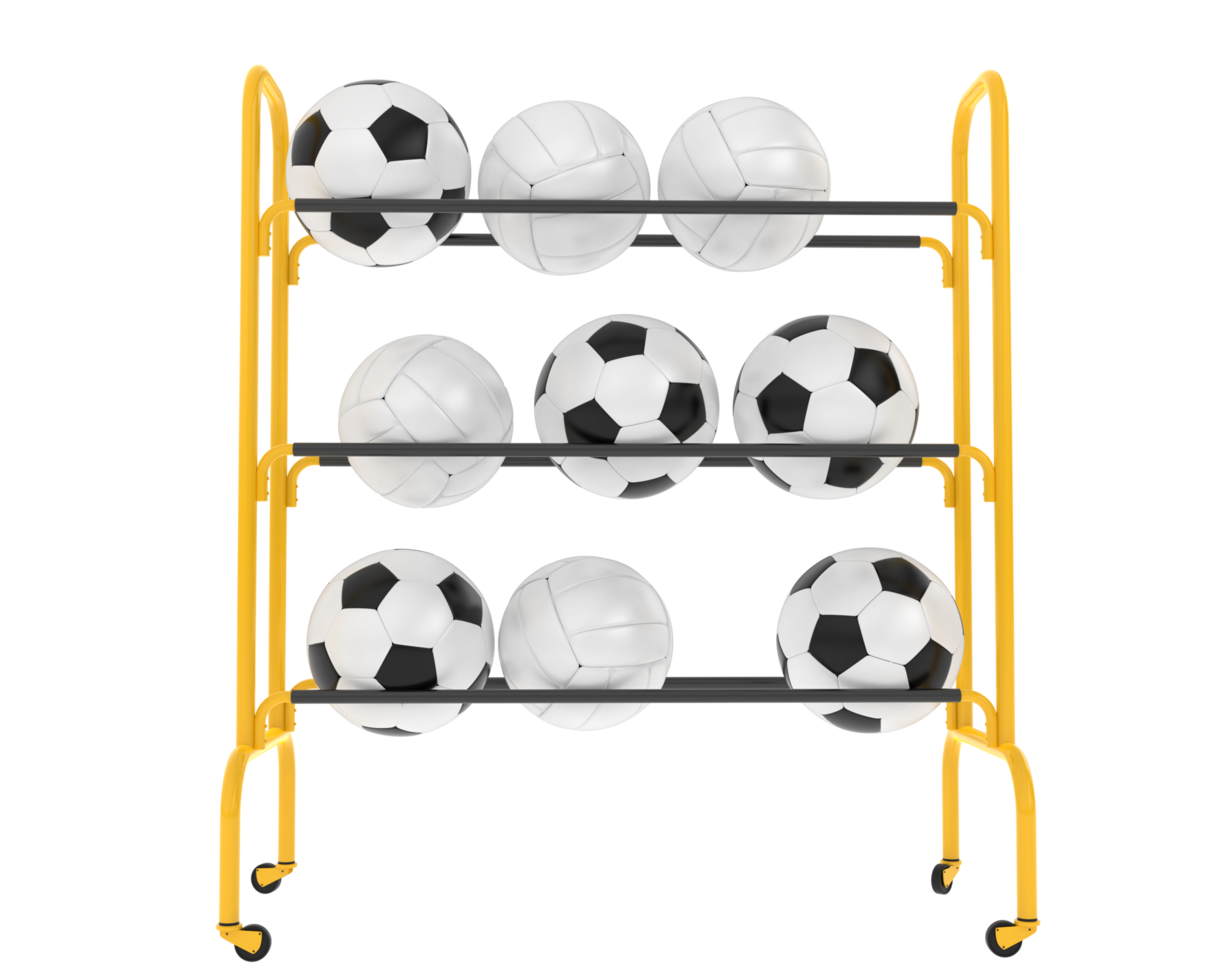 Balls trolley isolated on background. 3d rendering - illustration png