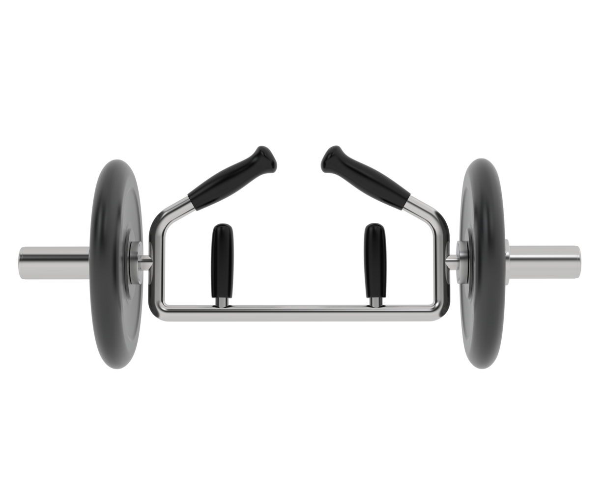 Dumbbell isolated on background. 3d rendering - illustration png