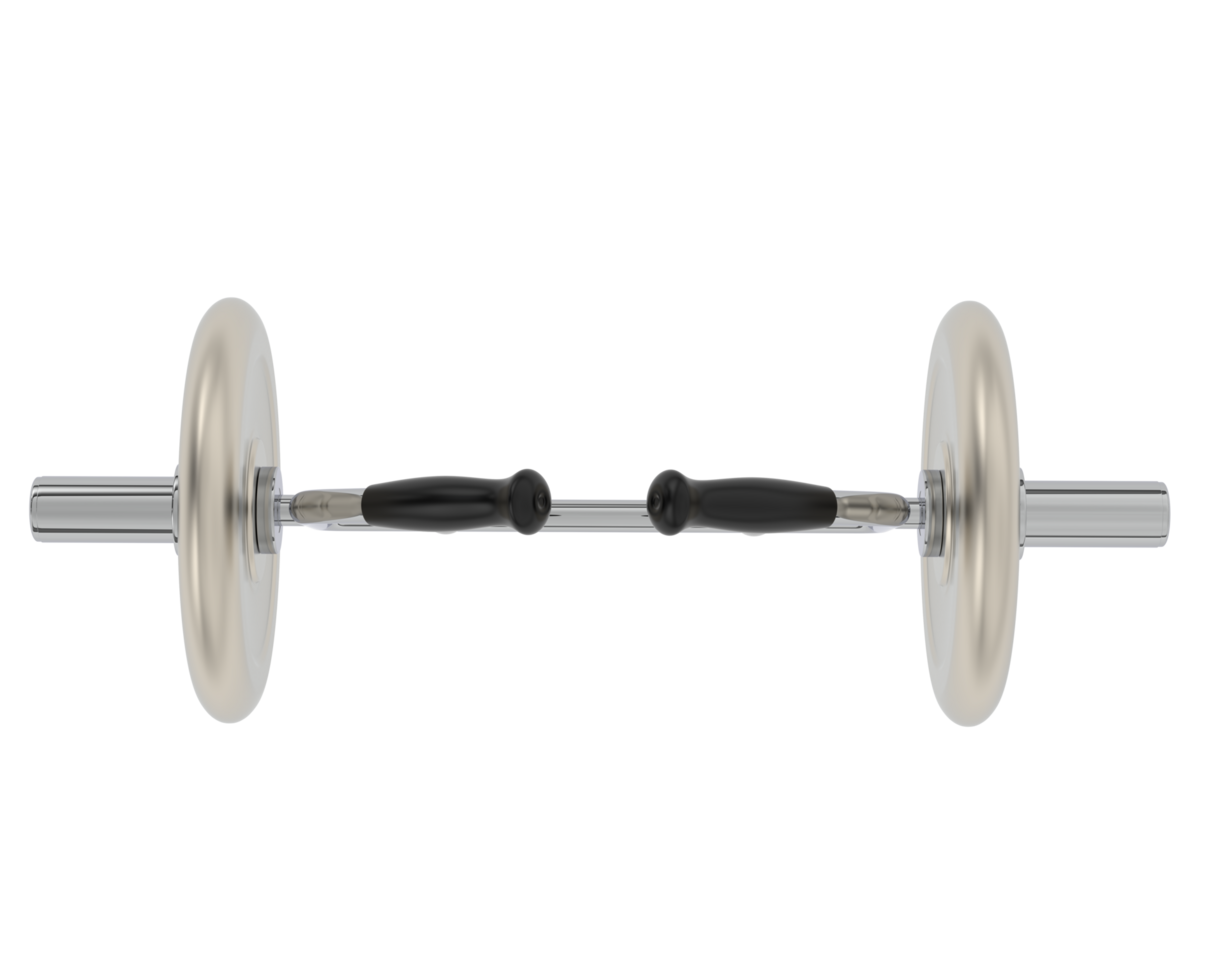 Dumbbell isolated on background. 3d rendering - illustration png