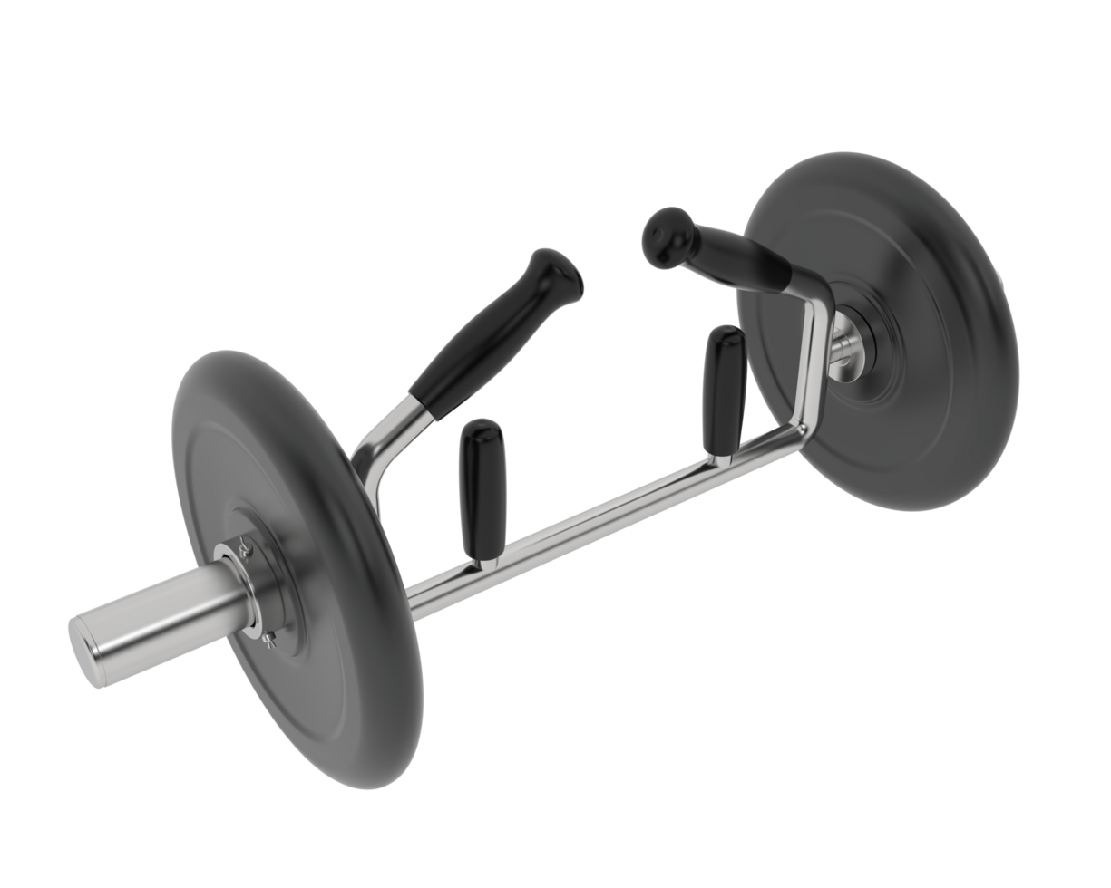 Dumbbell isolated on background. 3d rendering - illustration png