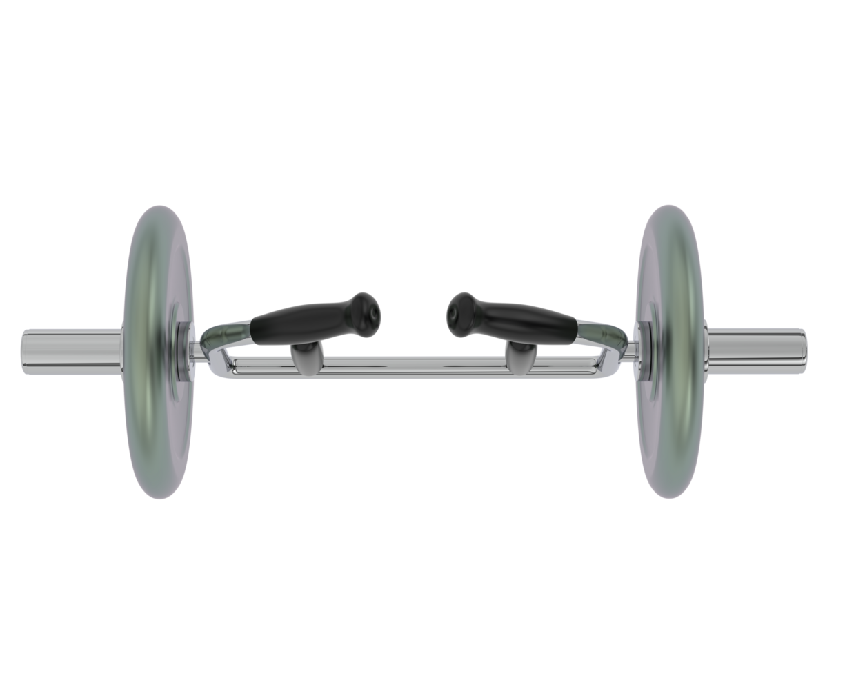 Dumbbell isolated on background. 3d rendering - illustration png