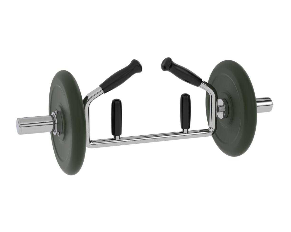 Dumbbell isolated on background. 3d rendering - illustration png