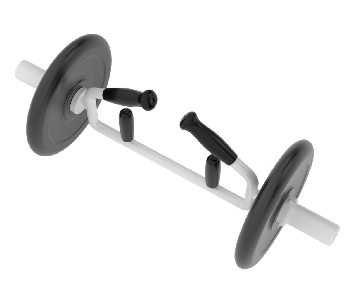 Dumbbell isolated on background. 3d rendering - illustration png