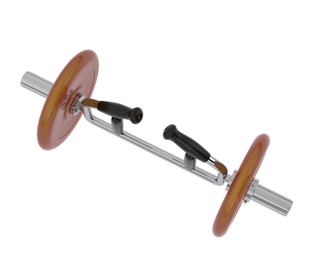 Dumbbell isolated on background. 3d rendering - illustration png