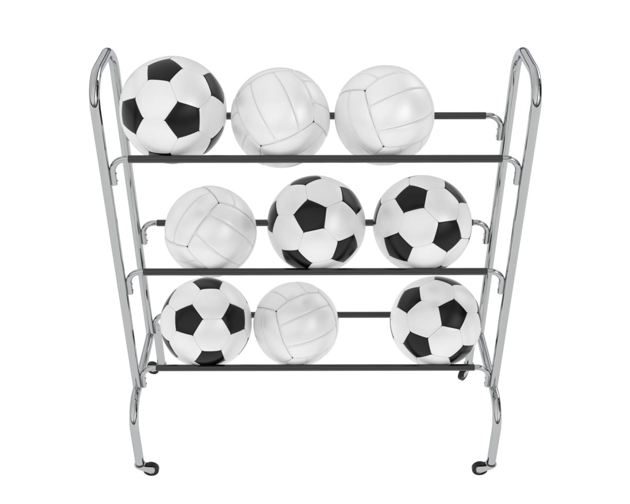 Balls trolley isolated on background. 3d rendering - illustration png
